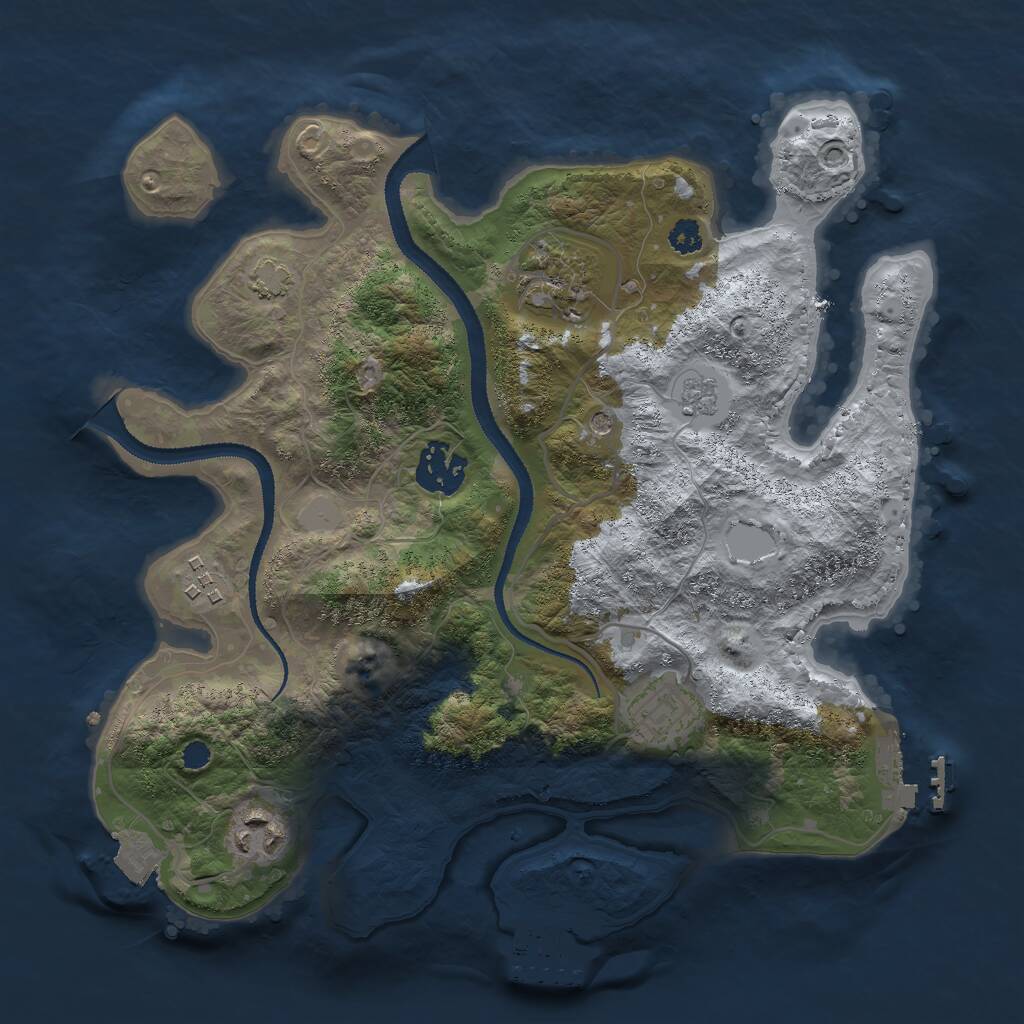 Rust Map: Procedural Map, Size: 3000, Seed: 1427102930, 11 Monuments