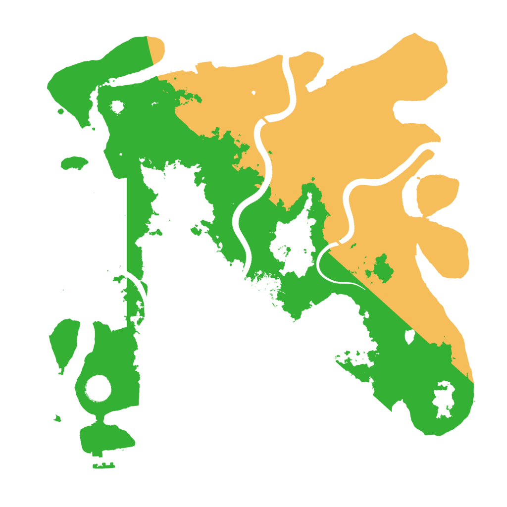 Biome Rust Map: Procedural Map, Size: 3500, Seed: 622582