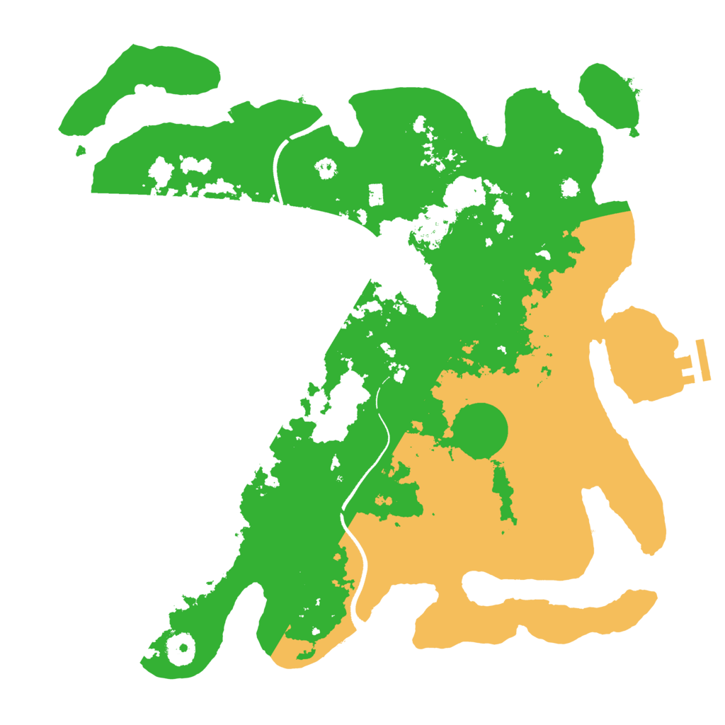 Biome Rust Map: Procedural Map, Size: 3500, Seed: 408758