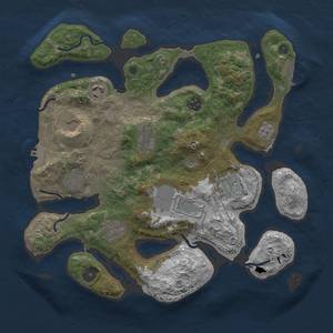 Thumbnail Rust Map: Procedural Map, Size: 3500, Seed: 1623, 17 Monuments