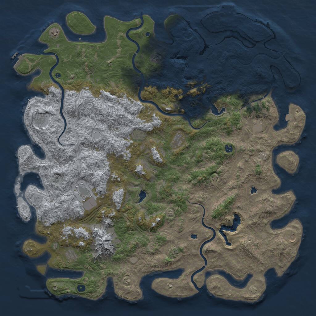 Rust Map: Procedural Map, Size: 6000, Seed: 31102008, 17 Monuments