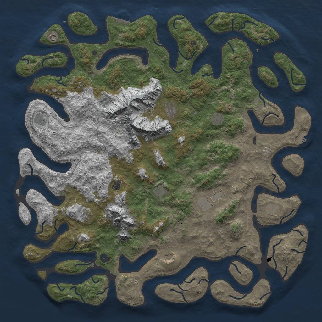 Rust Map: Procedural Map, Size: 6000, Seed: 31102008, 22 Monuments