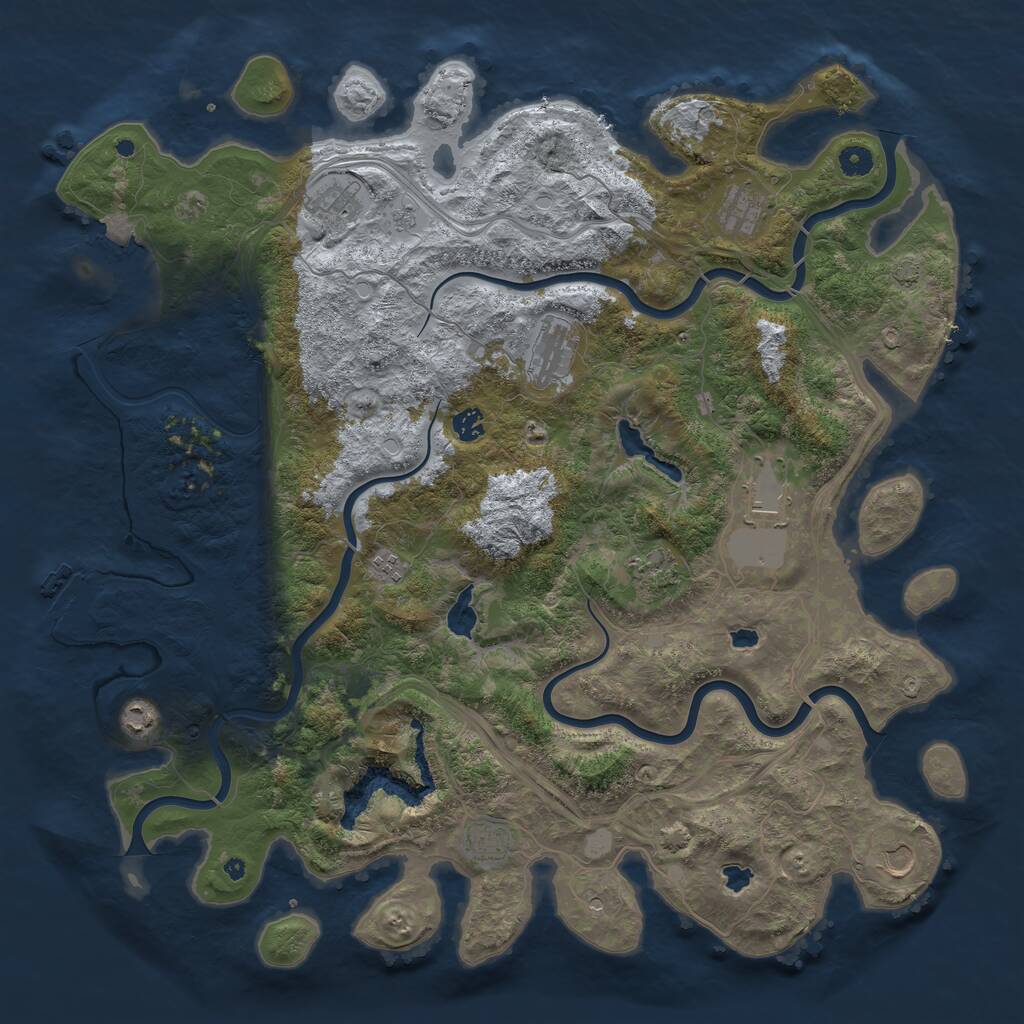 Rust Map: Procedural Map, Size: 4750, Seed: 210718986, 15 Monuments