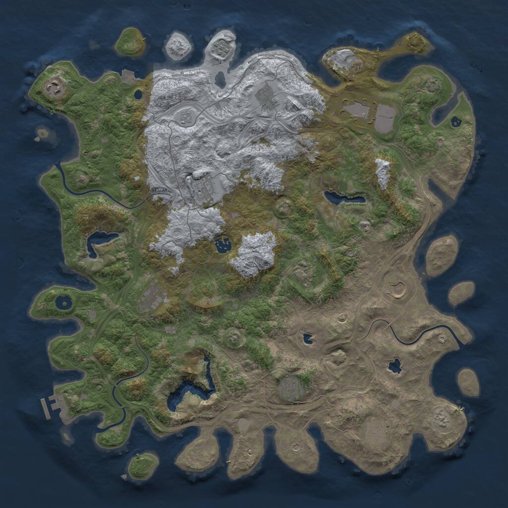 Rust Map: Procedural Map, Size: 4750, Seed: 210718986, 16 Monuments