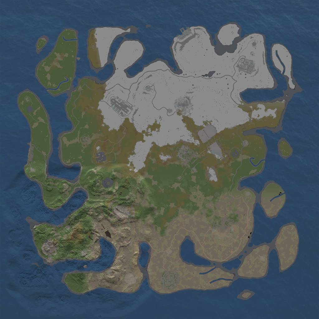 Rust Map: Procedural Map, Size: 4500, Seed: 73236, 15 Monuments