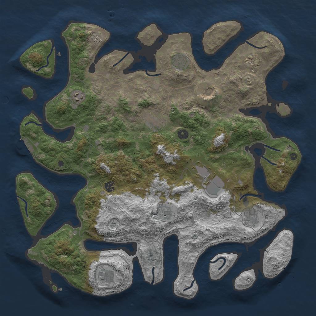 Rust Map: Procedural Map, Size: 4500, Seed: 20210507, 15 Monuments