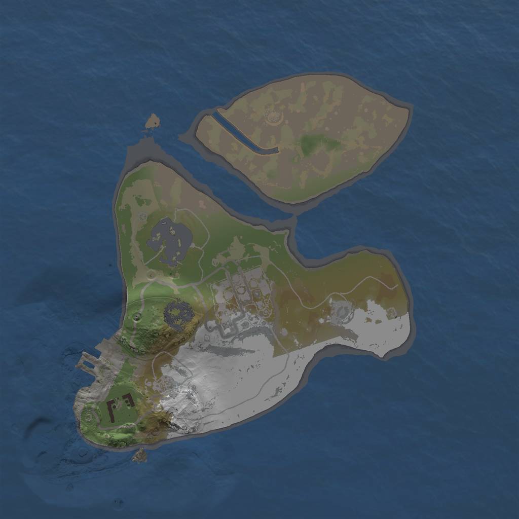 Rust Map: Procedural Map, Size: 1750, Seed: 45456, 6 Monuments