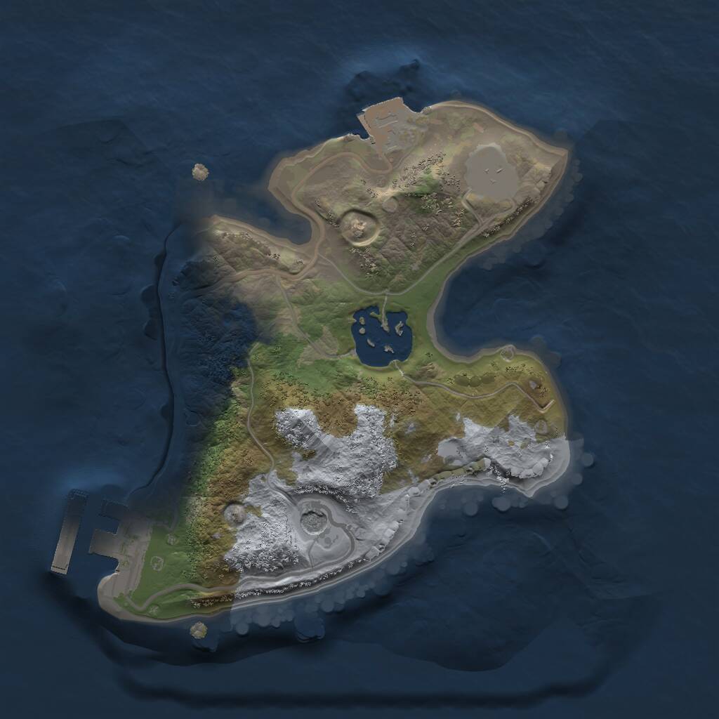 Rust Map: Procedural Map, Size: 1750, Seed: 45456, 6 Monuments
