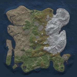 Thumbnail Rust Map: Procedural Map, Size: 3500, Seed: 291010, 17 Monuments