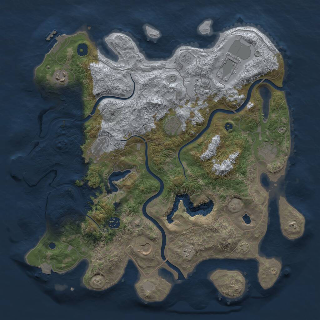 Rust Map: Procedural Map, Size: 4000, Seed: 3546984, 15 Monuments