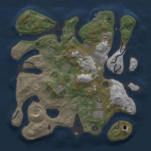 Thumbnail Rust Map: Procedural Map, Size: 3700, Seed: 5205155, 20 Monuments