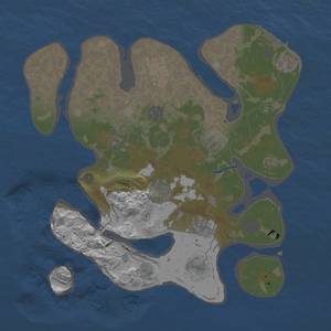 Thumbnail Rust Map: Procedural Map, Size: 3200, Seed: 6738, 12 Monuments