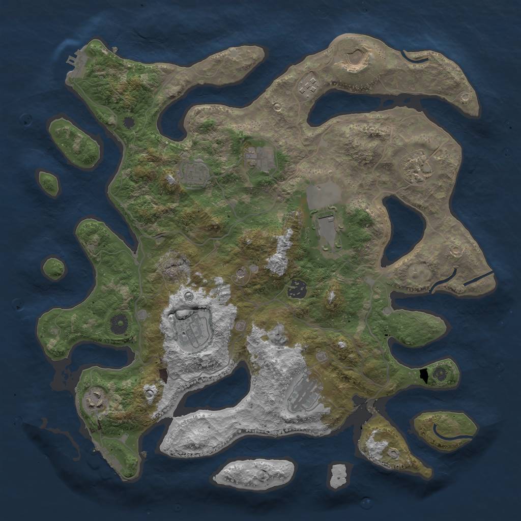 Rust Map: Procedural Map, Size: 4000, Seed: 2021060550, 15 Monuments