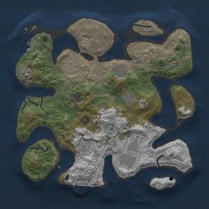 Thumbnail Rust Map: Procedural Map, Size: 3500, Seed: 532614760, 14 Monuments