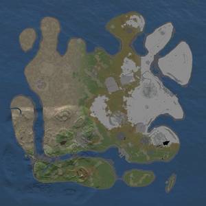 Thumbnail Rust Map: Procedural Map, Size: 3500, Seed: 1122, 15 Monuments