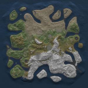 Thumbnail Rust Map: Procedural Map, Size: 4000, Seed: 1338, 16 Monuments
