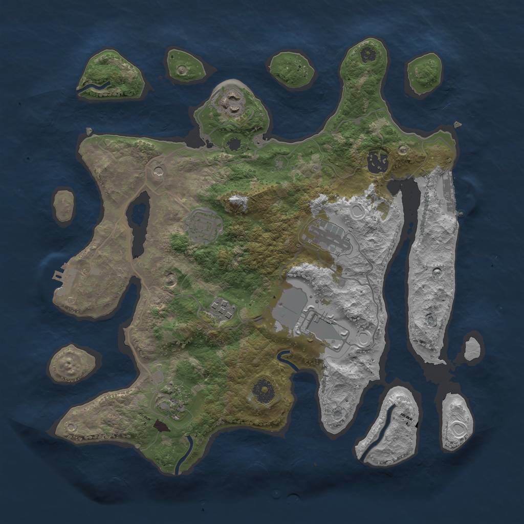 Rust Map: Procedural Map, Size: 3500, Seed: 20210508, 15 Monuments