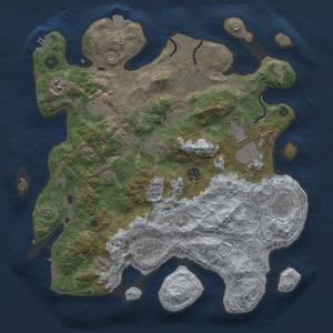 Thumbnail Rust Map: Procedural Map, Size: 3750, Seed: 80848, 17 Monuments