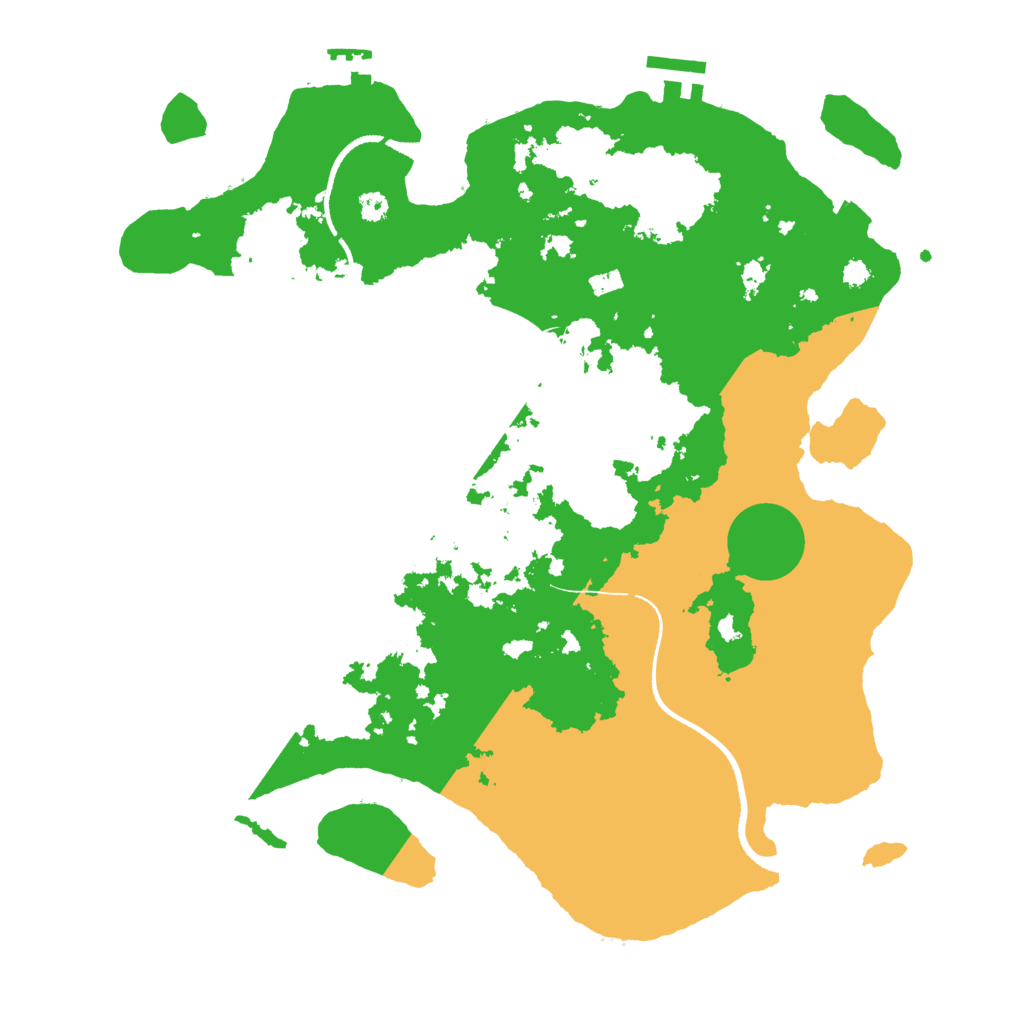 Biome Rust Map: Procedural Map, Size: 3500, Seed: 927885