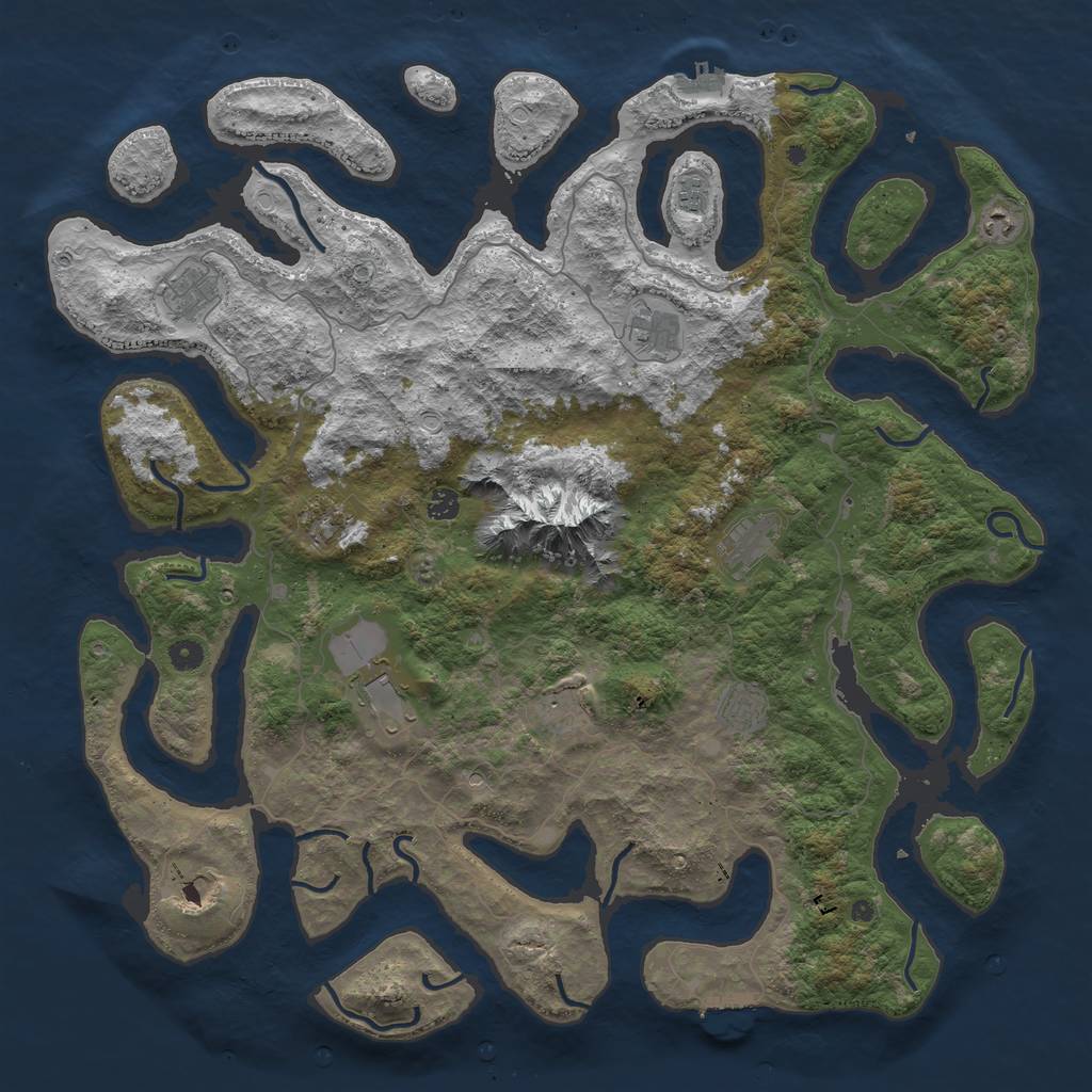 Rust Map: Procedural Map, Size: 5000, Seed: 12547, 22 Monuments