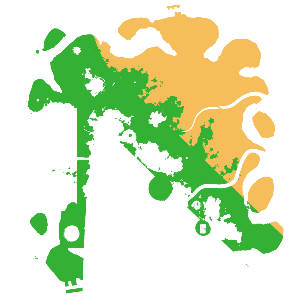 Biome Rust Map: Procedural Map, Size: 3500, Seed: 156121
