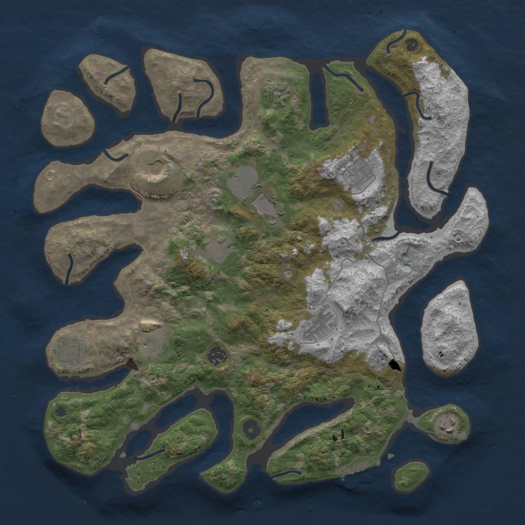 Rust Map: Procedural Map, Size: 4250, Seed: 60339, 15 Monuments