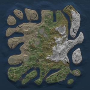 Thumbnail Rust Map: Procedural Map, Size: 4250, Seed: 60339, 15 Monuments