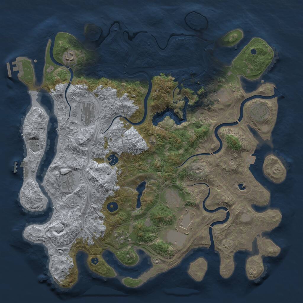 Rust Map: Procedural Map, Size: 4250, Seed: 133742069, 16 Monuments