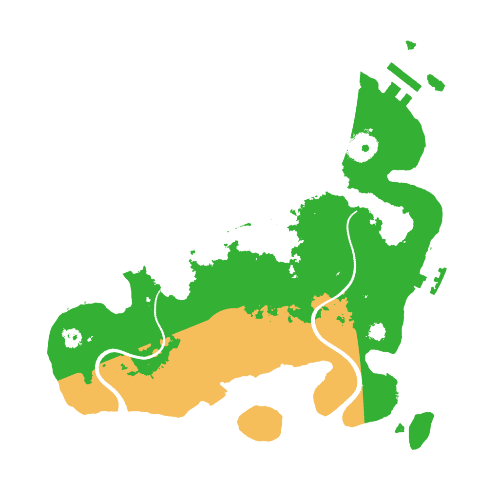 Biome Rust Map: Procedural Map, Size: 2600, Seed: 5555555