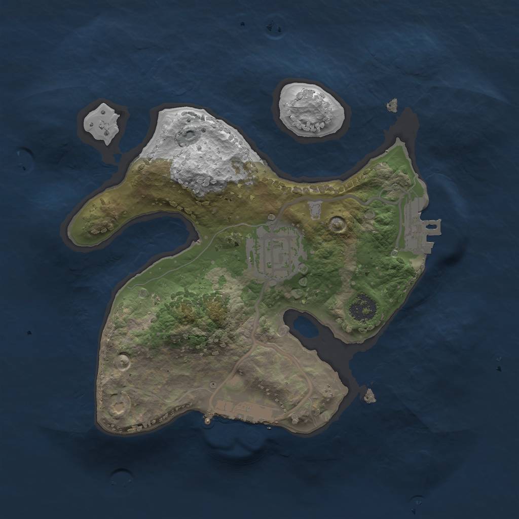 Rust Map: Procedural Map, Size: 2000, Seed: 732772, 8 Monuments