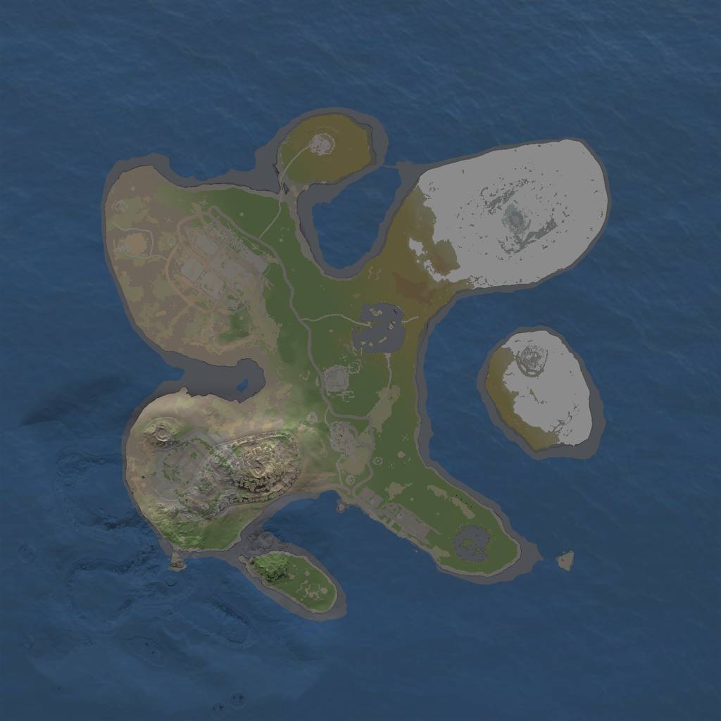 Rust Map: Procedural Map, Size: 2000, Seed: 5486, 7 Monuments