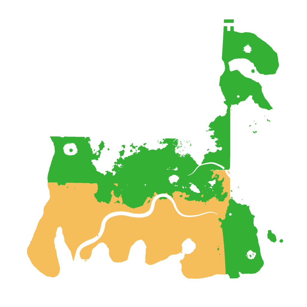 Biome Rust Map: Procedural Map, Size: 3500, Seed: 664181