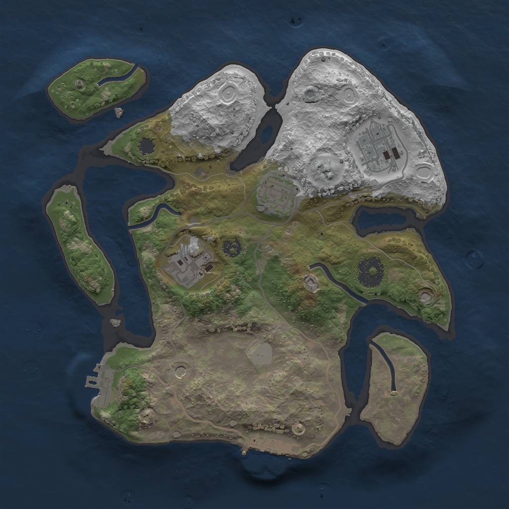 Rust Map: Procedural Map, Size: 2650, Seed: 122, 11 Monuments