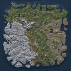 Thumbnail Rust Map: Procedural Map, Size: 6000, Seed: 60000, 17 Monuments