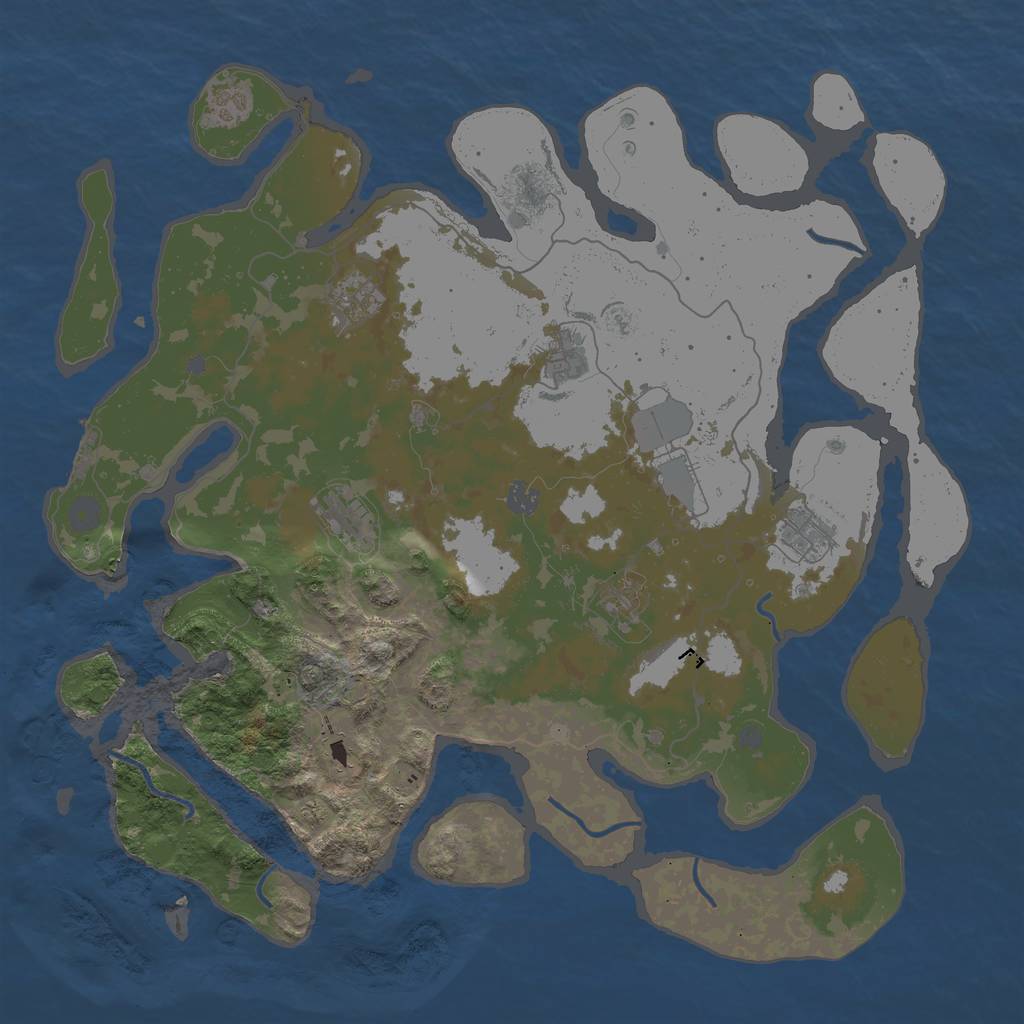 Rust Map: Procedural Map, Size: 4500, Seed: 1796857402, 15 Monuments