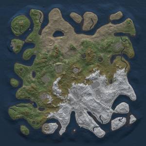 Thumbnail Rust Map: Procedural Map, Size: 4500, Seed: 205, 19 Monuments