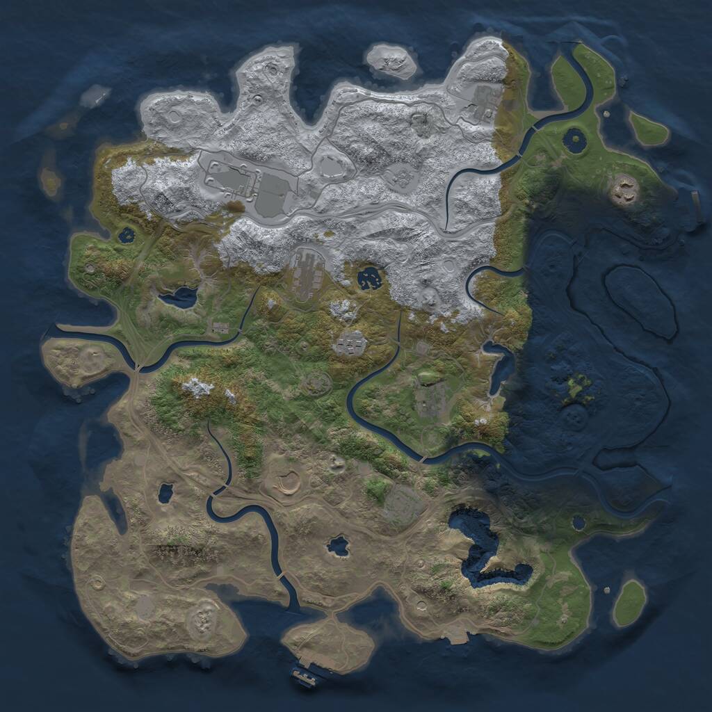 Rust Map: Procedural Map, Size: 4500, Seed: 603215, 15 Monuments