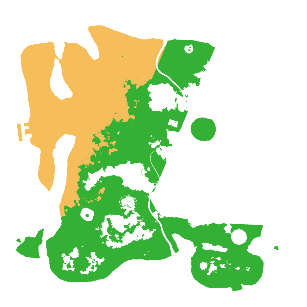 Biome Rust Map: Procedural Map, Size: 3500, Seed: 206465