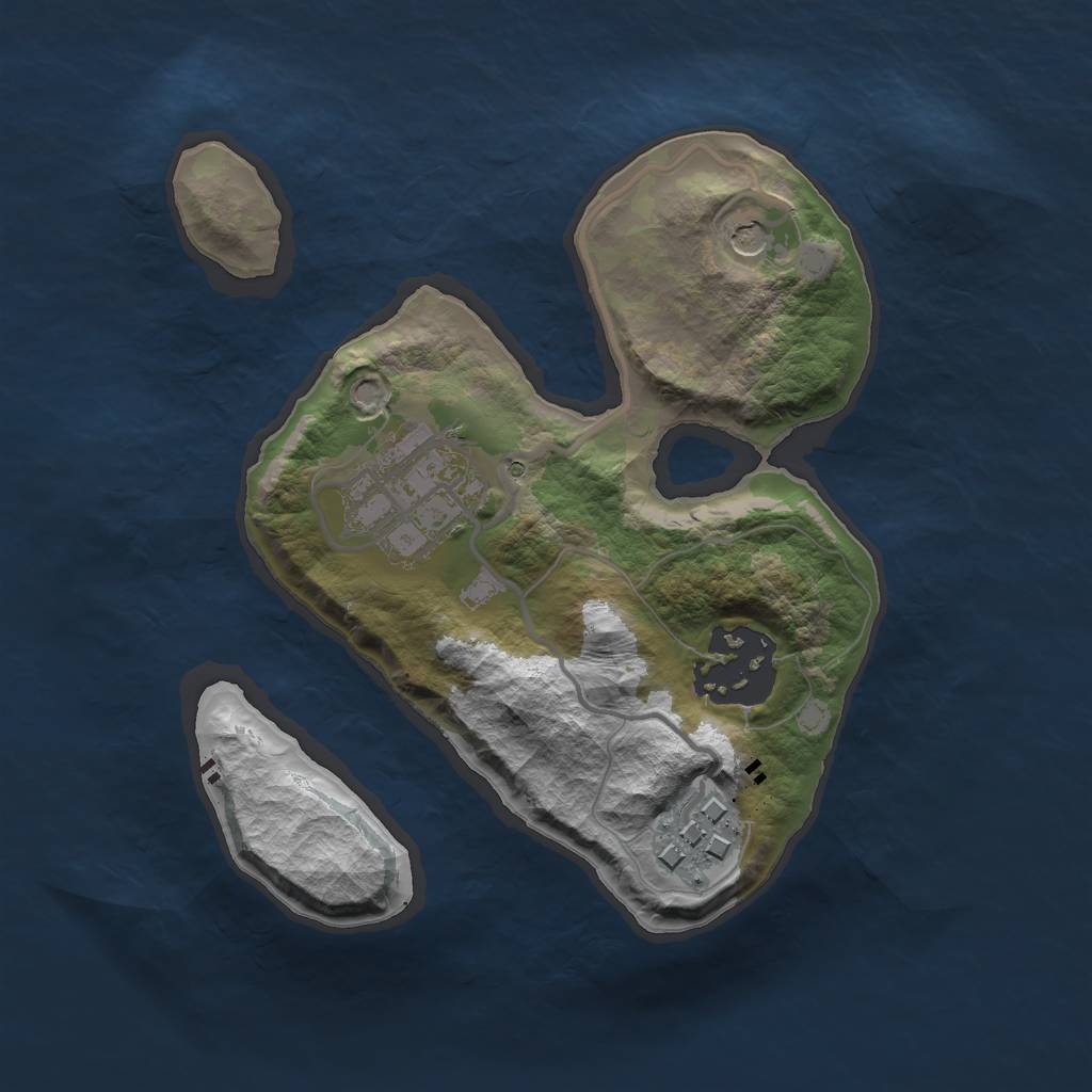 Rust Map: Barren, Size: 1950, Seed: 11092001, 6 Monuments