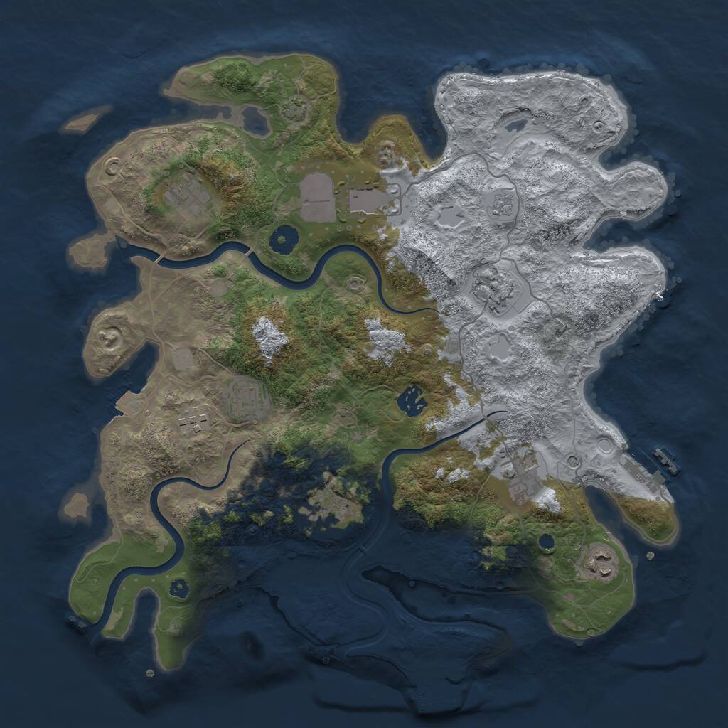 Rust Map: Procedural Map, Size: 3800, Seed: 738, 15 Monuments