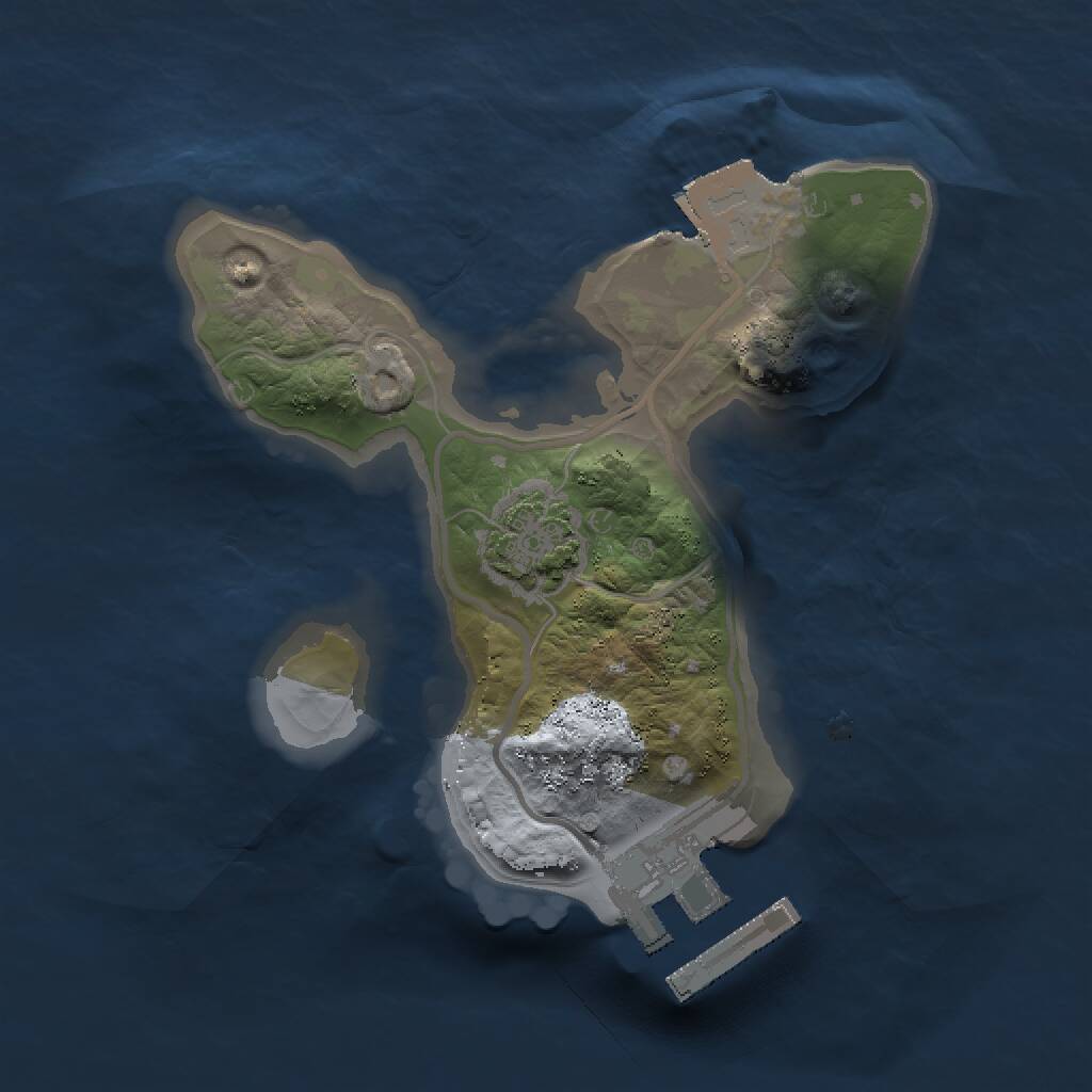 Rust Map: Procedural Map, Size: 1500, Seed: 7, 3 Monuments