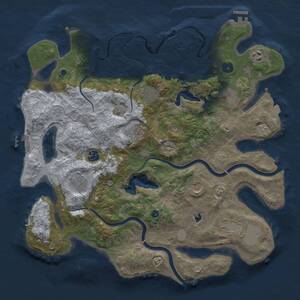 Thumbnail Rust Map: Procedural Map, Size: 4000, Seed: 6739, 15 Monuments