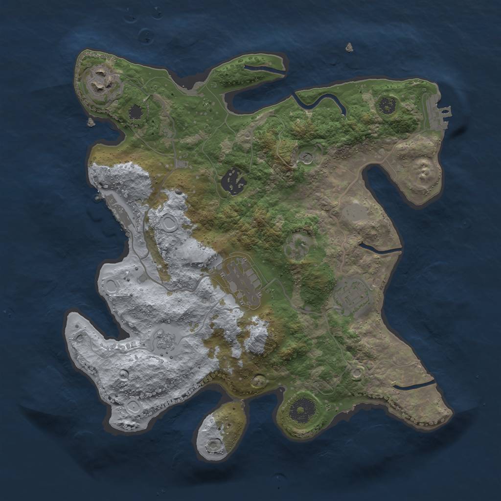 Rust Map: Procedural Map, Size: 3000, Seed: 507251626, 11 Monuments