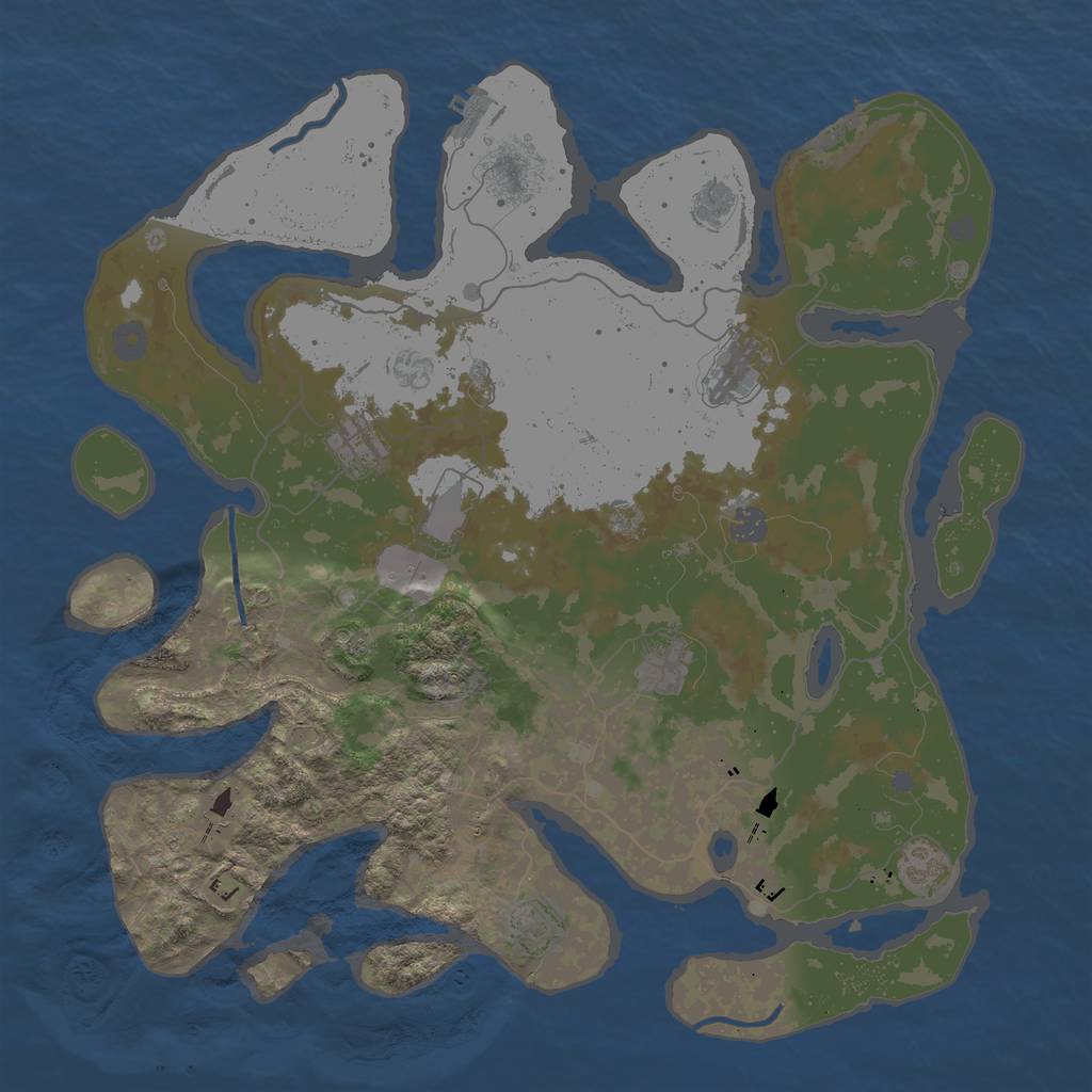 Rust Map: Procedural Map, Size: 4250, Seed: 32210, 16 Monuments