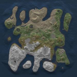 Thumbnail Rust Map: Procedural Map, Size: 3500, Seed: 13579, 17 Monuments