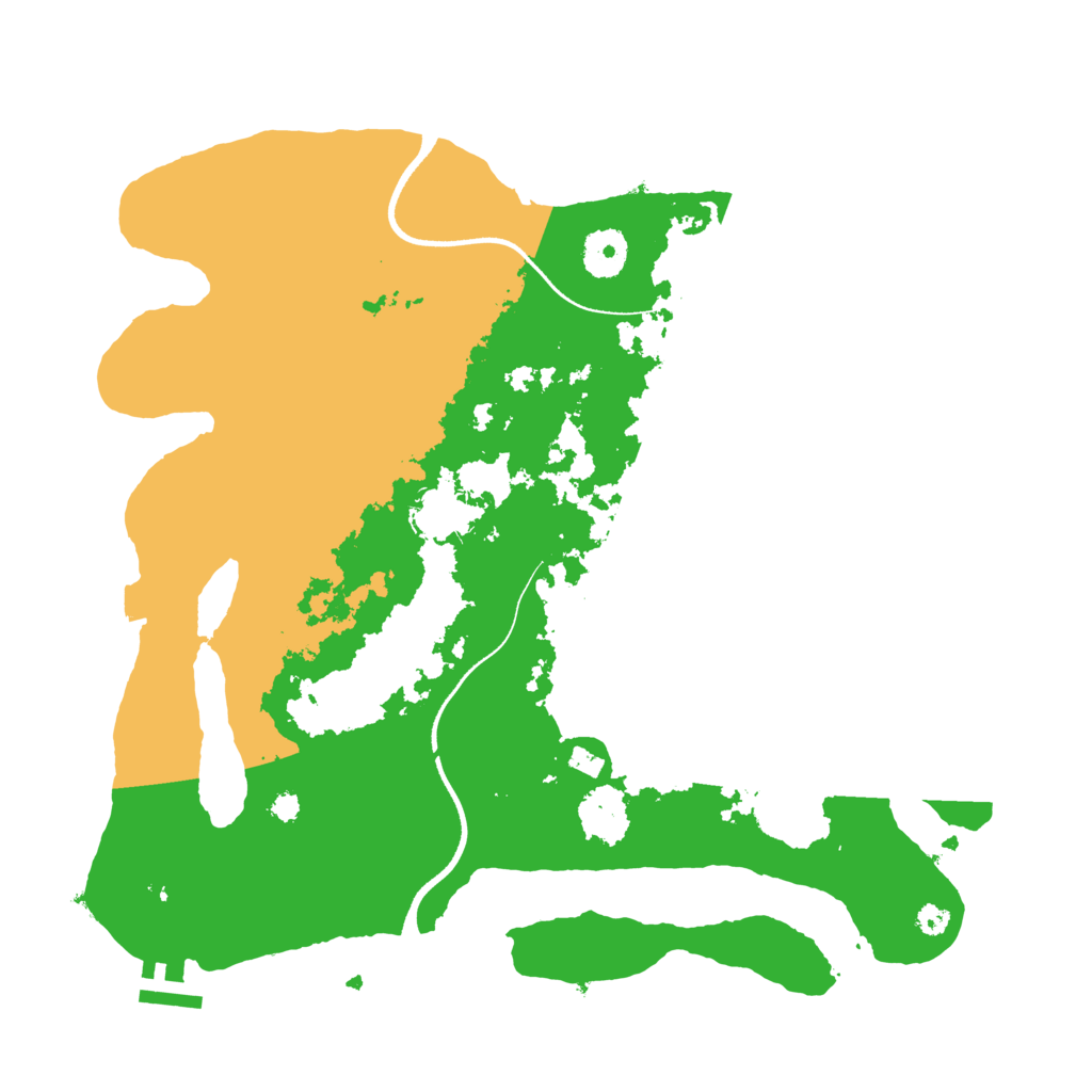 Biome Rust Map: Procedural Map, Size: 3500, Seed: 302777