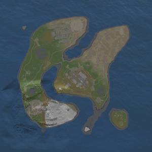 Thumbnail Rust Map: Procedural Map, Size: 2000, Seed: 2543, 6 Monuments