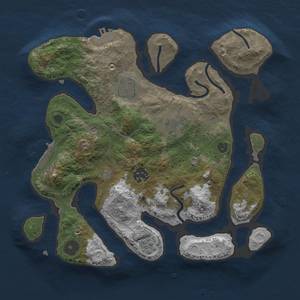 Thumbnail Rust Map: Procedural Map, Size: 3000, Seed: 321, 15 Monuments