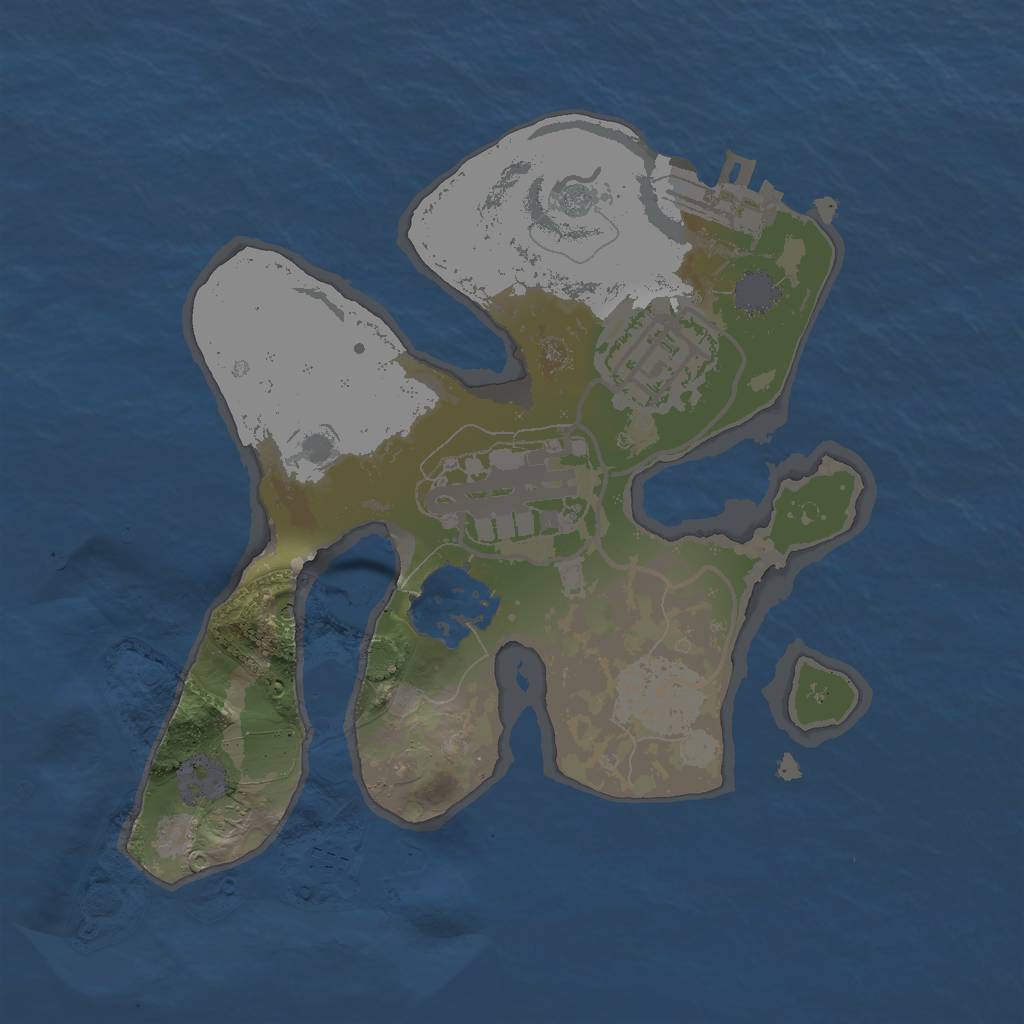 Rust Map: Procedural Map, Size: 2000, Seed: 163080854, 8 Monuments