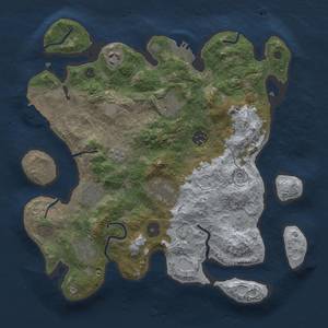 Thumbnail Rust Map: Procedural Map, Size: 3333, Seed: 69420, 16 Monuments